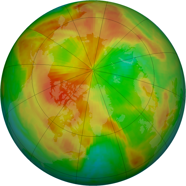 Arctic ozone map for 06 April 2000